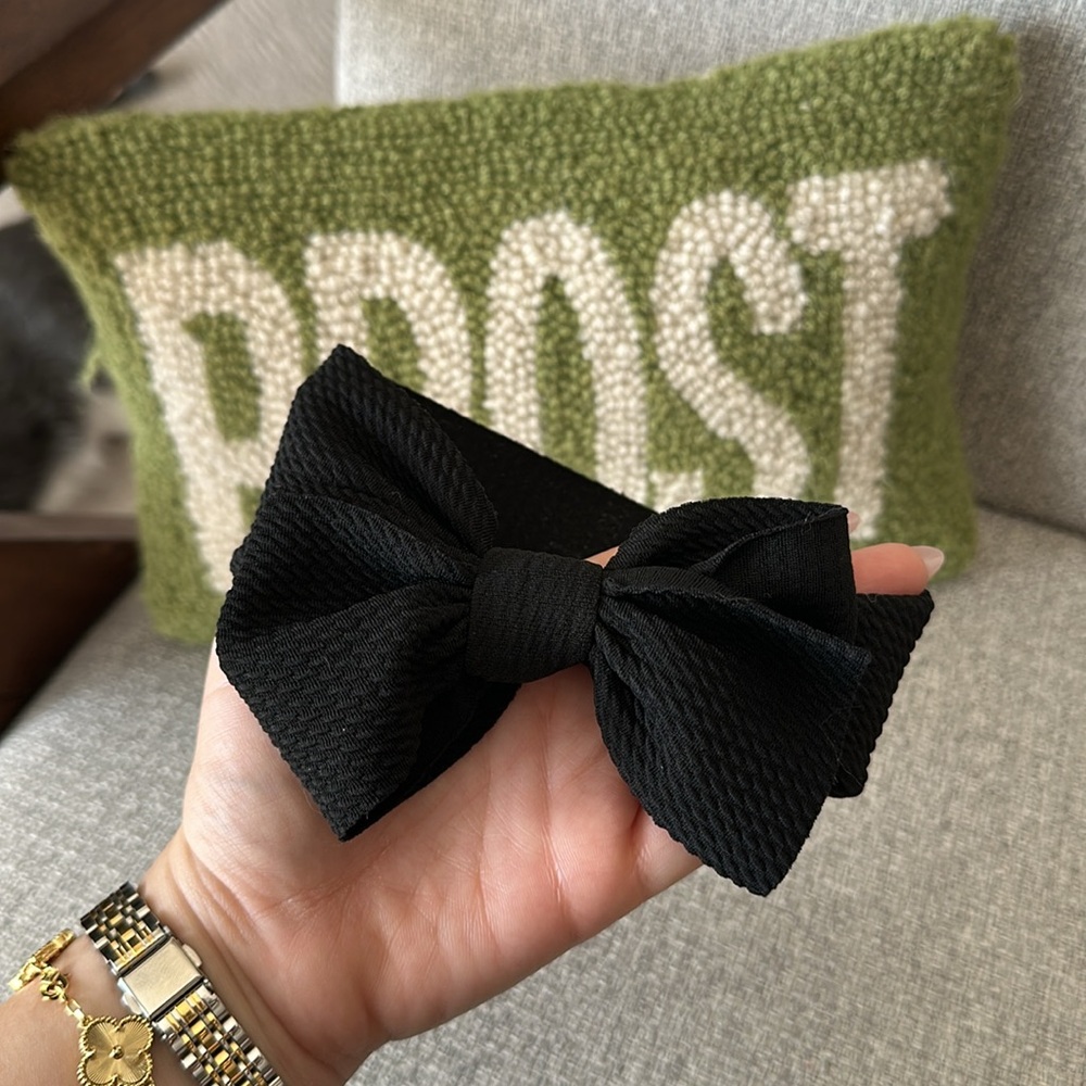 Baby Black Headwrap Bow
